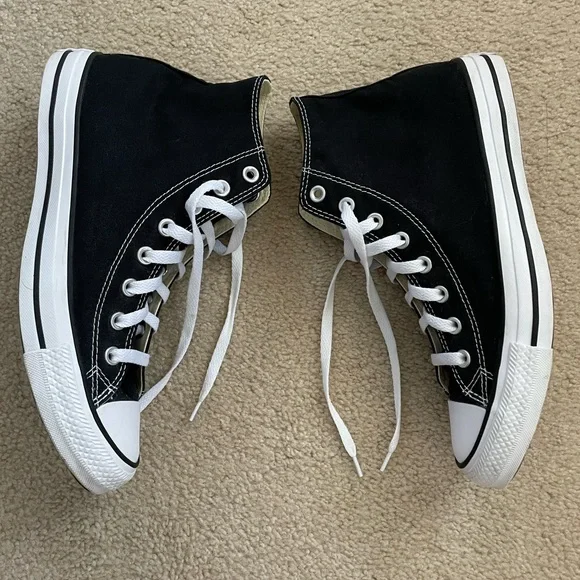 Chuck Taylor All Star Canvas Black Uni-Sex High Top Shoe Converse Women’s 11 - Picture 4 of 8